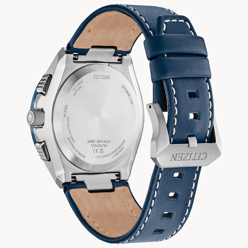 Promaster Skyhawk A T Blue Dial Leather Strap JY8148 08L CITIZEN